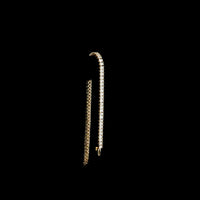 14K Yellow Gold 7.02 Carat Tennis Bracelet with Prong Set Emerald Cut Lab Diamonds (E-F Color, VS Clarity) - 70 Stones - Covaloro Fine Jewelry