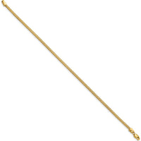 14K Yellow Gold 7" 1.5mm Franco Chain Bracelet with Lobster Clasp by Oro Pregiato