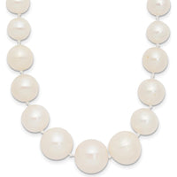 14K Yellow Gold 7-11mm Graduated Freshwater Cultured Pearl Necklace - 18" Length by Monteluci Fine Jewelry