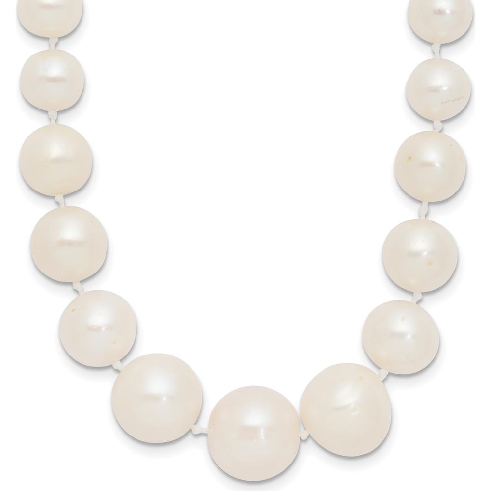 14K Yellow Gold 7-11mm Graduated Freshwater Cultured Pearl Necklace - 18" Length by Monteluci Fine Jewelry