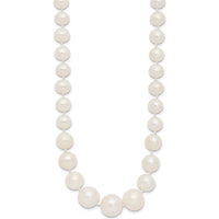 14K Yellow Gold 7-11mm Graduated Freshwater Cultured Pearl Necklace - 18" Length by Monteluci Fine Jewelry