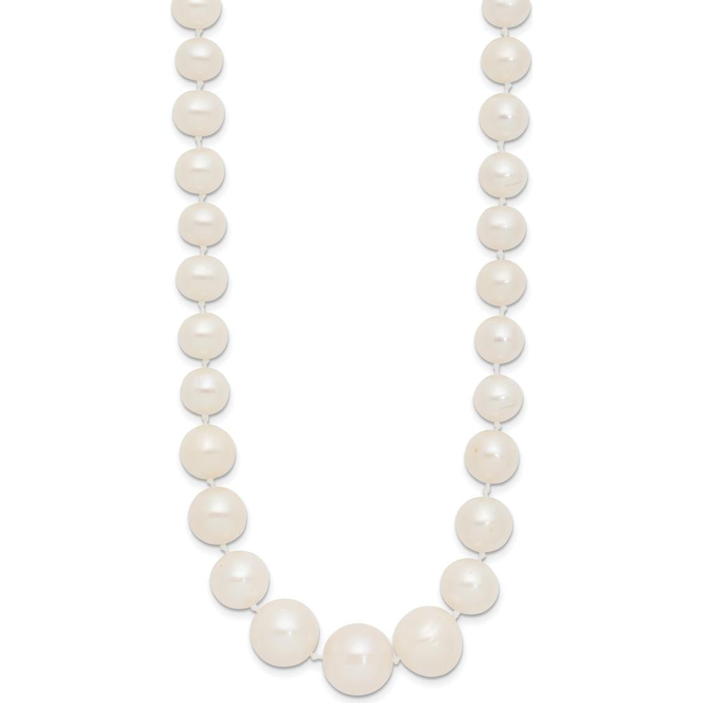 14K Yellow Gold 7-11mm Graduated Freshwater Cultured Pearl Necklace - 18" Length by Monteluci Fine Jewelry