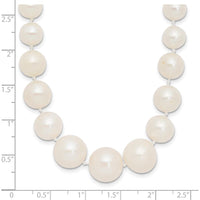 14K Yellow Gold 7-11mm Graduated Freshwater Cultured Pearl Necklace - 18" Length by Monteluci Fine Jewelry