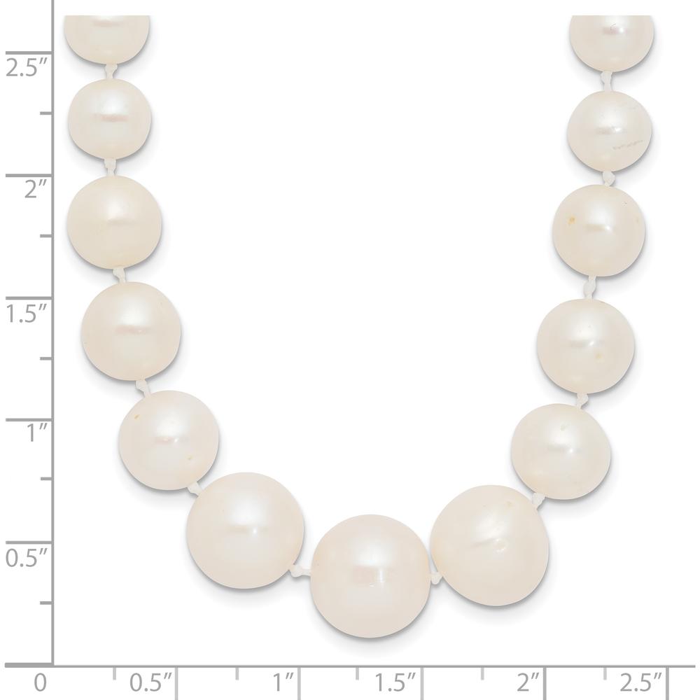 14K Yellow Gold 7-11mm Graduated Freshwater Cultured Pearl Necklace - 18" Length by Monteluci Fine Jewelry