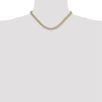 14K Yellow Gold 7.1mm Pavé Curb Chain Necklace - 16" by Oro Pregiato