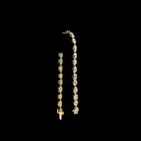 14K Yellow Gold 7.25 Carat Mixed Shape Tennis Bracelet with Bezel Set Marquise, Emerald, and Oval Lab Diamonds - E-F Color VS Clarity - Covaloro Fine Jewelry