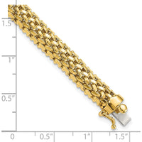 14K Yellow Gold 7.25" Mesh Bracelet - 6.75mm Polished Finish by 0