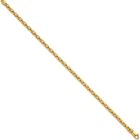 14K Yellow Gold 7.25" Polished Fancy Link Bracelet - 3.5mm by 0