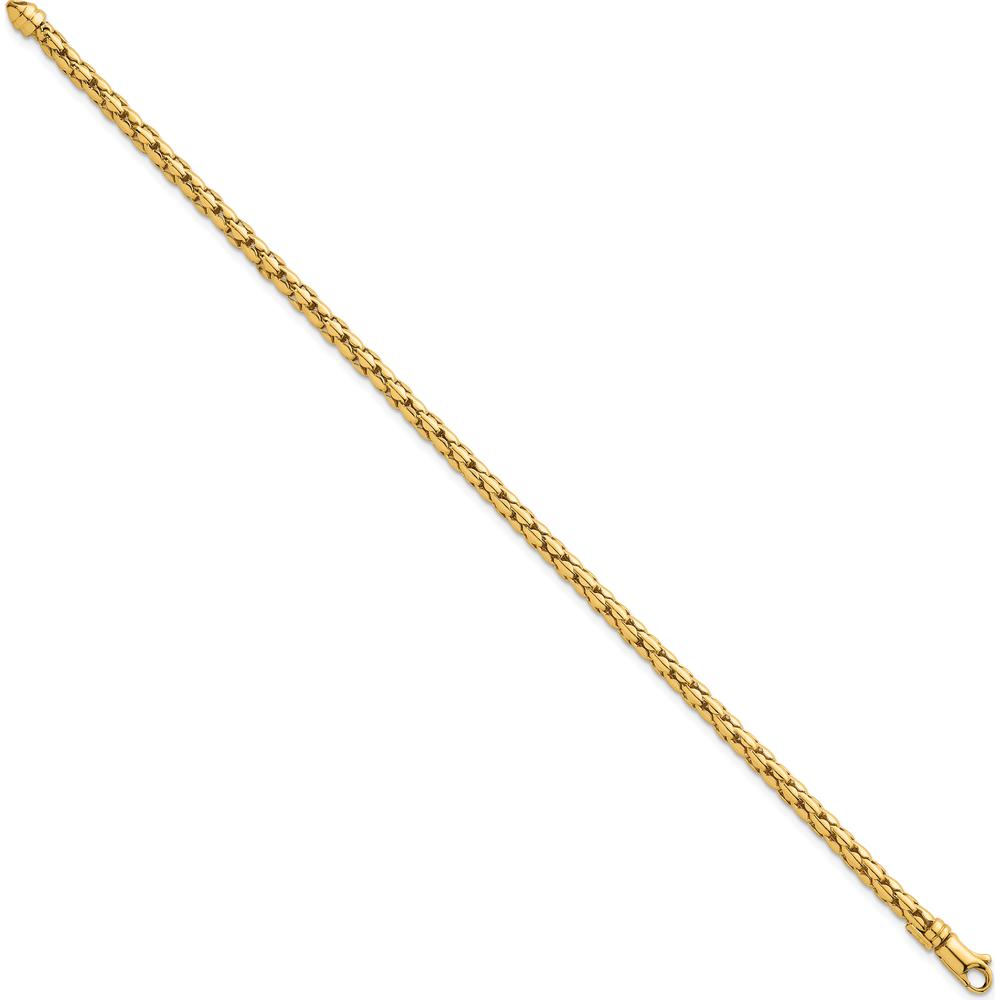 14K Yellow Gold 7.25" Polished Fancy Link Bracelet - 3.5mm by 0
