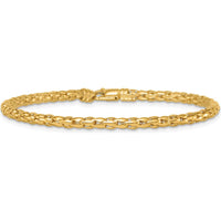 14K Yellow Gold 7.25" Polished Fancy Link Bracelet - 3.5mm by 0