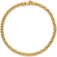 14K Yellow Gold 7.25" Polished Fancy Link Bracelet - 3.5mm by 0
