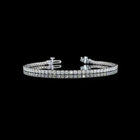 14K Yellow Gold 7.25" Tennis Bracelet with 67 Prong Set Round Brilliant Cut Lab Diamonds - 3.19 Total Carat Weight - Covaloro Fine Jewelry