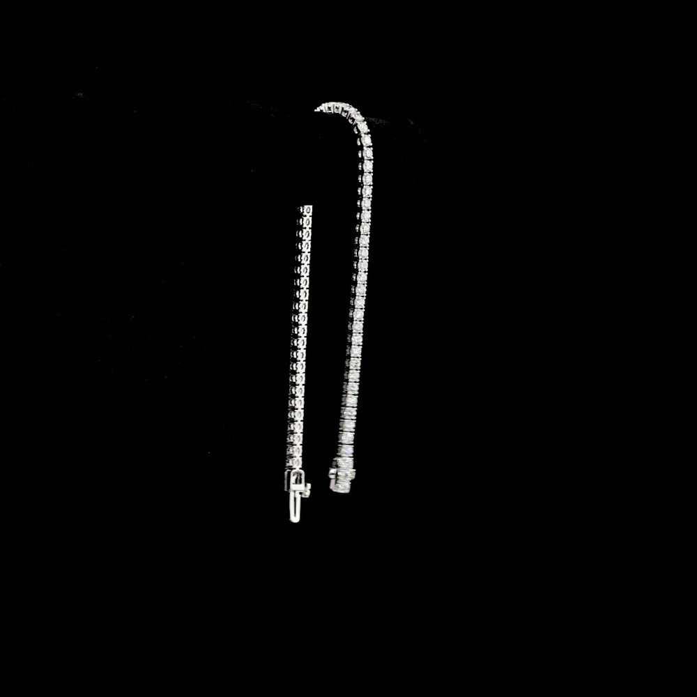 14K Yellow Gold 7.25" Tennis Bracelet with 67 Prong Set Round Brilliant Cut Lab Diamonds - 3.19 Total Carat Weight - Covaloro Fine Jewelry