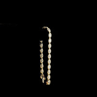 14K Yellow Gold 7.25" Tennis Bracelet with East-West Bezel-Prong Set Oval Lab Diamonds - 11.63 Carats Total Diamond Weight - Covaloro Fine Jewelry