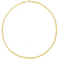 14K Yellow Gold 7.5" Corto Link Paperclip Chain Bracelet with Polished Finish by Orozza Fine Jewelry