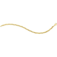 14K Yellow Gold 7.5" Corto Link Paperclip Chain Bracelet with Polished Finish by Orozza Fine Jewelry