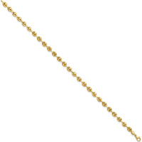 14K Yellow Gold 7.5" Fancy Link Bracelet - 4.1mm Width by 0