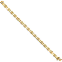 14K Yellow Gold 7.5" Polished Criss Cross Link Bracelet by Oro Pregiato