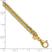 14K Yellow Gold 7.5" Polished Hollow Fancy Curb Link Bracelet with Lobster Clasp by 0