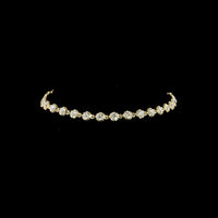 14K Yellow Gold 7.5" Station Bracelet with Bezel-Prong Set Round Lab Diamonds - 2.16 Carats Total Diamond Weight - Covaloro Fine Jewelry