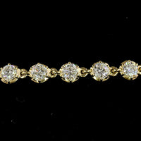 14K Yellow Gold 7.5" Station Bracelet with Bezel-Prong Set Round Lab Diamonds - 2.16 Carats Total Diamond Weight - Covaloro Fine Jewelry