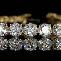 14K Yellow Gold 7.5" Tennis Bracelet with 32 Round Brilliant and 8 Marquise Cut Lab Diamonds - 16.57 Total Carat Weight, E-F VS Clarity - Covaloro Fine Jewelry