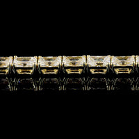 14K Yellow Gold 7.5" Tennis Bracelet with 37 East-West Set Radiant Cut Lab Diamonds (E-F Color, VVS2 Clarity) - 10.13 Carat Total Weight - Covaloro Fine Jewelry
