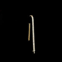 14K Yellow Gold 7.5" Tennis Bracelet with 51 Prong-Set Oval Lab Diamonds - 10.97 Total Carat Weight, E-F Color, VS Clarity - Covaloro Fine Jewelry