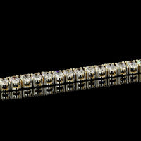 14K Yellow Gold 7.5" Tennis Bracelet with 57 Oval Cut Lab Grown Diamonds - 8.12 Carat Total Diamond Weight, E-F Color VS1 Clarity - Covaloro Fine Jewelry