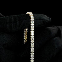 14K Yellow Gold 7.5" Tennis Bracelet with 57 Oval Cut Lab Grown Diamonds - 8.12 Carat Total Diamond Weight, E-F Color VS1 Clarity - Covaloro Fine Jewelry