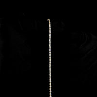 14K Yellow Gold 7.5" Tennis Bracelet with Alternating Baguette and Brilliant Cut Lab Diamonds - 4.03 Carat Total Weight, E-F VS Clarity - Covaloro Fine Jewelry