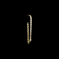14K Yellow Gold 7.5" Tennis Bracelet with Bezel Set East-West Emerald Cut Lab Diamonds - 9.96 Carats Total Diamond Weight - Covaloro Fine Jewelry