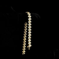 14K Yellow Gold 7.5" Tennis Bracelet with Bezel Set Oval Cut Lab Diamonds - 10.91 Carat Total Weight - Covaloro Fine Jewelry