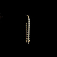 14K Yellow Gold 7.5" Tennis Bracelet with East-West Bezel Set Oval Cut Lab Diamonds (E-F VS1) - 5.40 Carat Total Diamond Weight - Covaloro Fine Jewelry