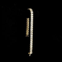 14K Yellow Gold 7.5" Tennis Bracelet with Half-Bezel Set Asscher Cut Lab Diamonds - 20.14 Carat Total Weight - Covaloro Fine Jewelry