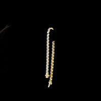14K Yellow Gold 7.5" Tennis Bracelet with North-South Pear Cut Lab Diamonds - 6.09 Carat Total Weight, E-F VS Clarity - Covaloro Fine Jewelry