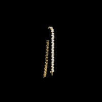 14K Yellow Gold 7.5" Tennis Bracelet with North-South Pear Shape Lab Diamonds - 9.15 Carats Total Diamond Weight - Covaloro Fine Jewelry