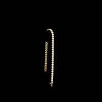 14K Yellow Gold 7.5" Tennis Bracelet with Prong Set Oval Cut Lab Diamonds - 6.76 Carat Total Diamond Weight - Covaloro Fine Jewelry