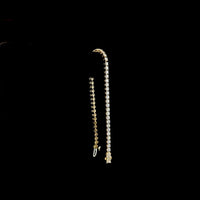 14K Yellow Gold 7.5" Tennis Bracelet with Round Brilliant and Marquise Cut Lab Diamonds - 4.61 Carat Total Diamond Weight - Covaloro Fine Jewelry