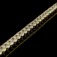 14K Yellow Gold 7.5" Tennis Bracelet with Round Brilliant and Marquise Lab Diamonds - 13.49 Carat Total Diamond Weight - Covaloro Fine Jewelry