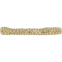 14K Yellow Gold 7.5" Woven Link Bracelet - 4.65g Total Weight