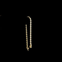 14K Yellow Gold 7.55 Carat Tennis Bracelet with Bezel Set Round Brilliant Cut Natural Diamonds - E-F Color, VS+ Clarity - Covaloro Fine Jewelry