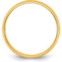 14K Yellow Gold 7.5mm Polished Half Round Wedding Band - Size 12 by Luciano & Cie