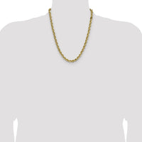 14K Yellow Gold 7.5mm Regular Rope Chain - 22"