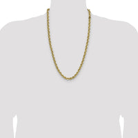 14K Yellow Gold 7.5mm Regular Rope Chain - 26" with Fancy Lobster Clasp