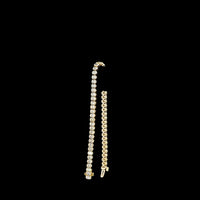 14K Yellow Gold 7.80 Carat Tennis Bracelet with 56 Prong-Set Oval Cut Lab Diamonds (E-F Color, VS Clarity) - Covaloro Fine Jewelry