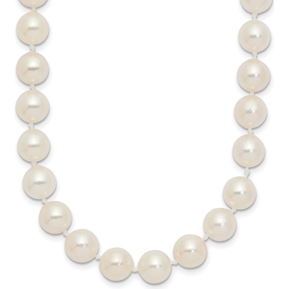 14K Yellow Gold 7-8mm White Round Akoya Saltwater Cultured Pearl 16" Necklace by Monteluci Fine Jewelry