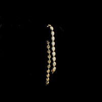 14K Yellow Gold 7.98 Carat Tennis Bracelet with East-West Bezel Set Pear Shaped Lab Diamonds - 24 Stones, E-F Color VS Clarity - Covaloro Fine Jewelry