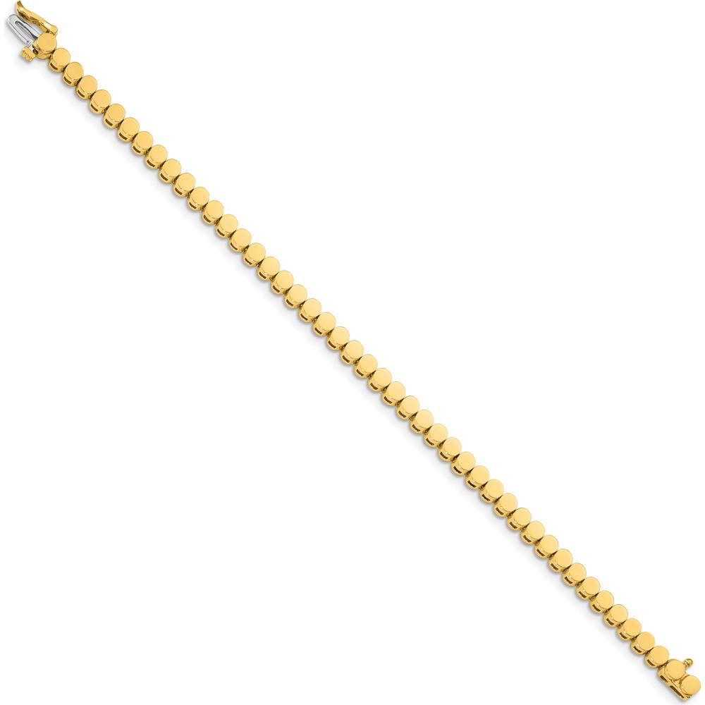 14K Yellow Gold 7" Add-a-Diamond Bracelet Mounting - Customizable to Hold 47 Round Diamonds (Up to 2.75mm) by Monteluci Fine Jewelry
