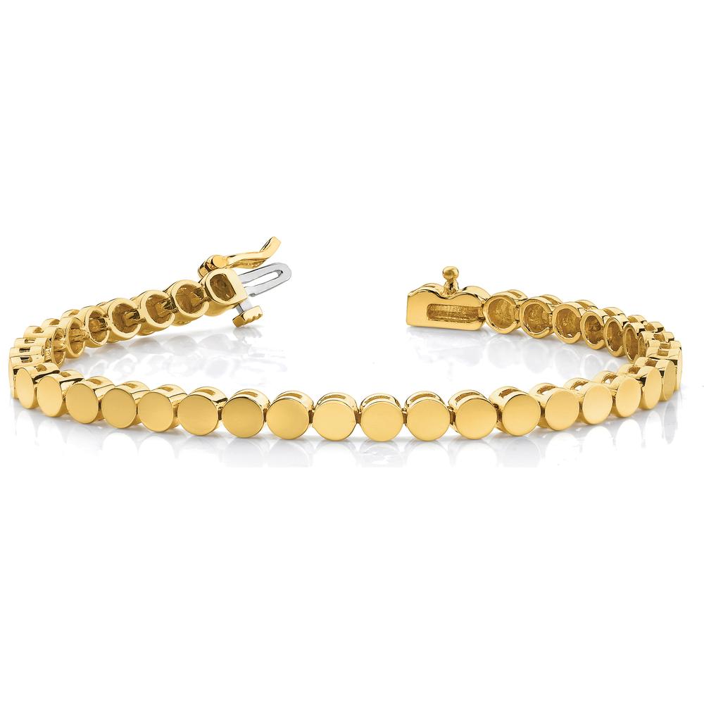 14K Yellow Gold 7" Add-a-Diamond Bracelet Mounting - Customizable to Hold 47 Round Diamonds (Up to 2.75mm) by Monteluci Fine Jewelry